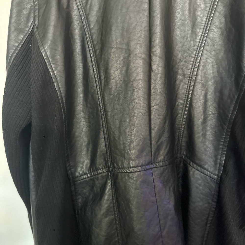 Therapy Black Leather Jacket with Gold Zippers - Picture 4 of 8